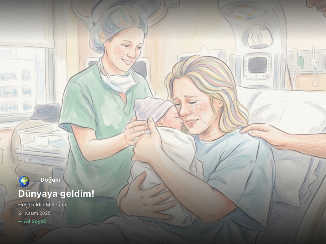 Dünyaya geldim